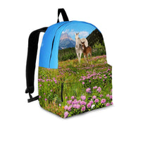 Load image into Gallery viewer, Designs by MyUtopia Shout Out:Happy Horses in Summer Meadow Backpack,Large (18 x 14 x 8 inches) / Adult (Ages 13+) / Summer Meadow,Backpacks
