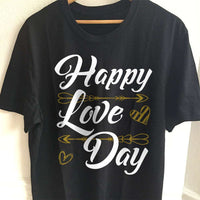 Load image into Gallery viewer, Designs by MyUtopia Shout Out:Happy Love Day Valentines Day Humor Adult Unisex T-Shirt
