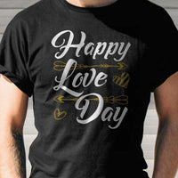 Load image into Gallery viewer, Designs by MyUtopia Shout Out:Happy Love Day Valentines Day Humor Adult Unisex T-Shirt
