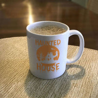 Load image into Gallery viewer, Designs by MyUtopia Shout Out:Haunted House White Ceramic Coffee Mug
