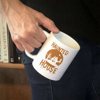 Load image into Gallery viewer, Designs by MyUtopia Shout Out:Haunted House White Ceramic Coffee Mug
