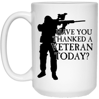 Load image into Gallery viewer, Designs by MyUtopia Shout Out:Have You Thanked A Veteran Today Ceramic Coffee Mugs - White,15 oz / White,Ceramic Coffee Mug
