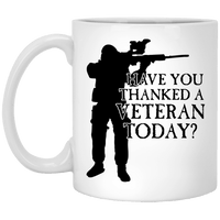 Load image into Gallery viewer, Designs by MyUtopia Shout Out:Have You Thanked A Veteran Today Ceramic Coffee Mugs - White,11 oz / White,Ceramic Coffee Mug
