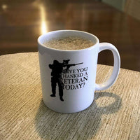 Load image into Gallery viewer, Designs by MyUtopia Shout Out:Have You Thanked A Veteran Today Ceramic Coffee Mugs - White
