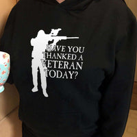 Load image into Gallery viewer, Designs by MyUtopia Shout Out:Have You Thanked A Veteran Today Core Fleece Pullover Hoodie
