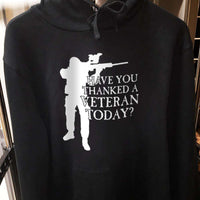 Load image into Gallery viewer, Designs by MyUtopia Shout Out:Have You Thanked A Veteran Today Core Fleece Pullover Hoodie
