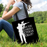 Load image into Gallery viewer, Designs by MyUtopia Shout Out:Have You Thanked A Veteran Today? Fabric Totebag Reusable Shopping Tote
