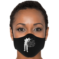 Load image into Gallery viewer, Designs by MyUtopia Shout Out:Have You Thanked A Veteran Today Fitted Face Mask w. Adjustable Ear Loops
