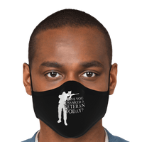 Load image into Gallery viewer, Designs by MyUtopia Shout Out:Have You Thanked A Veteran Today Fitted Face Mask w. Adjustable Ear Loops

