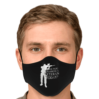 Load image into Gallery viewer, Designs by MyUtopia Shout Out:Have You Thanked A Veteran Today Fitted Face Mask w. Adjustable Ear Loops
