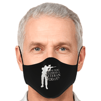 Load image into Gallery viewer, Designs by MyUtopia Shout Out:Have You Thanked A Veteran Today Fitted Face Mask w. Adjustable Ear Loops
