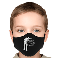 Load image into Gallery viewer, Designs by MyUtopia Shout Out:Have You Thanked A Veteran Today Fitted Face Mask w. Adjustable Ear Loops
