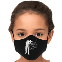 Load image into Gallery viewer, Designs by MyUtopia Shout Out:Have You Thanked A Veteran Today Fitted Face Mask w. Adjustable Ear Loops
