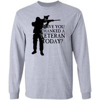 Load image into Gallery viewer, Designs by MyUtopia Shout Out:Have You Thanked A Veteran Today Long Sleeve Ultra Cotton Unisex T-Shirt,Sport Grey / S,Long Sleeve T-Shirts
