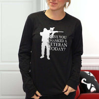 Load image into Gallery viewer, Designs by MyUtopia Shout Out:Have You Thanked A Veteran Today Long Sleeve Ultra Cotton Unisex T-Shirt
