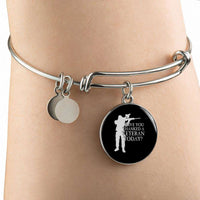 Load image into Gallery viewer, Designs by MyUtopia Shout Out:Have You Thanked A Veteran Today Personalized Engravable Keepsake Bangle Bracelet

