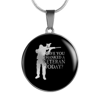 Load image into Gallery viewer, Designs by MyUtopia Shout Out:Have You Thanked A Veteran Today Personalized Engravable Keepsake Necklace,Silver / No,Necklace
