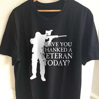 Load image into Gallery viewer, Designs by MyUtopia Shout Out:Have You Thanked A Veteran Today Unisex T-Shirt,S / Black,Adult Unisex T-Shirt
