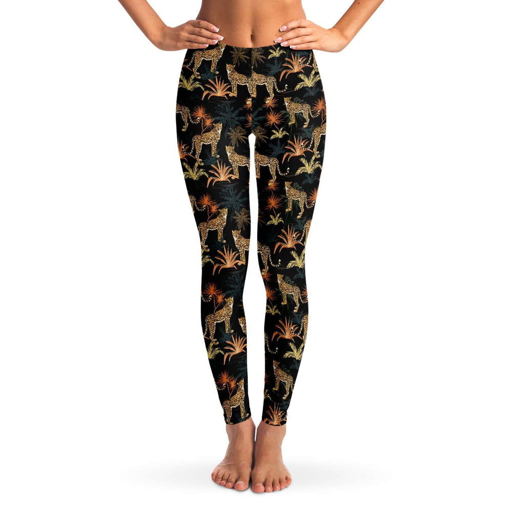 Designs by MyUtopia Shout Out:Hawaiian Leopard Print Leggings,XS,Leggings - AOP