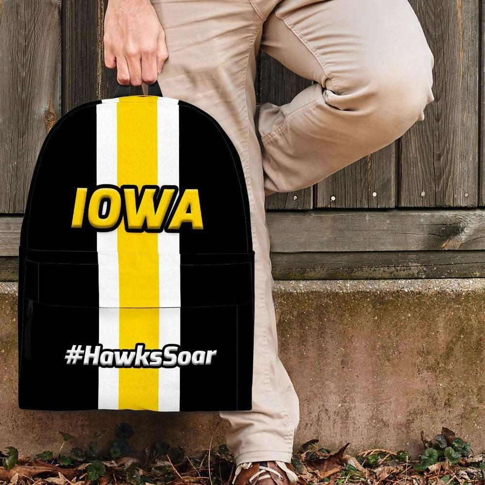 Designs by MyUtopia Shout Out:#HawksSoar Iowa Backpack
