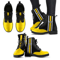 Load image into Gallery viewer, Designs by MyUtopia Shout Out:#HawksSoar Iowa Fan Faux Leather 7 Eye Lace-up Boots
