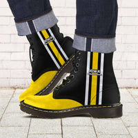 Load image into Gallery viewer, Designs by MyUtopia Shout Out:#HawksSoar Iowa Fan Faux Leather 7 Eye Lace-up Boots
