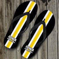 Load image into Gallery viewer, Designs by MyUtopia Shout Out:#HawksSoar Iowa Flip Flops
