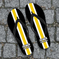 Load image into Gallery viewer, Designs by MyUtopia Shout Out:#HawksSoar Iowa Flip Flops
