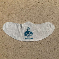 Load image into Gallery viewer, Designs by MyUtopia Shout Out:He Died That I May Live Fabric Face Covering / Face Mask,Athletic Heather,Fabric Face Mask
