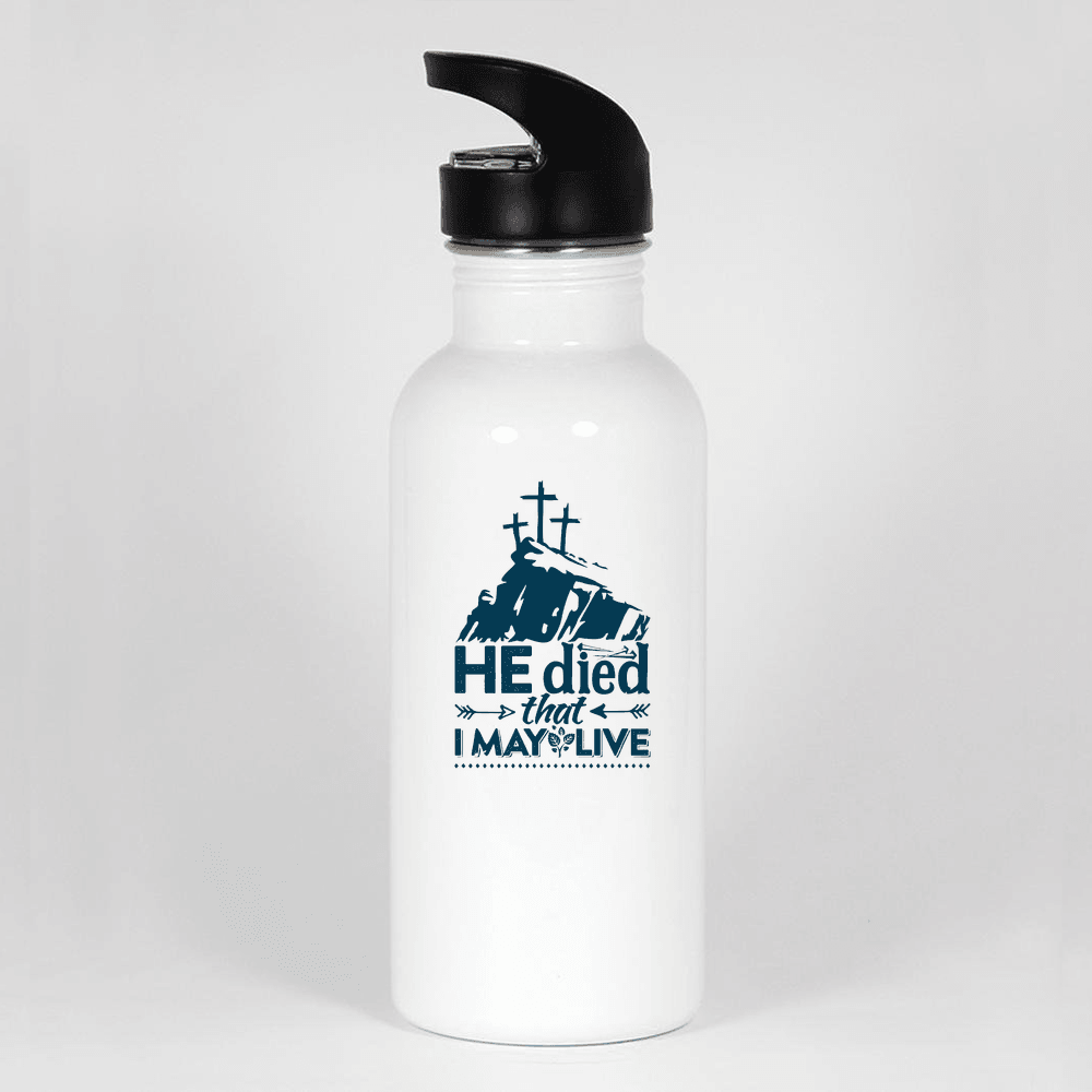 Designs by MyUtopia Shout Out:He Died That I May Live Water Bottle,Default Title,Water Bottles
