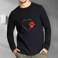 Load image into Gallery viewer, Designs by MyUtopia Shout Out:Heart Dog Paw Long Sleeve Ultra Cotton T-Shirt
