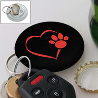 Load image into Gallery viewer, Designs by MyUtopia Shout Out:Heart Dog Paw Magnetic Key chain and bottle opener
