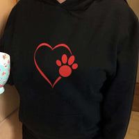 Load image into Gallery viewer, Designs by MyUtopia Shout Out:Heart Dog Paw Premium Core Fleece Pullover Hoodie
