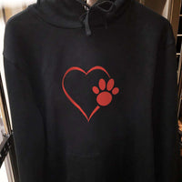 Load image into Gallery viewer, Designs by MyUtopia Shout Out:Heart Dog Paw Premium Core Fleece Pullover Hoodie
