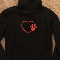 Load image into Gallery viewer, Designs by MyUtopia Shout Out:Heart Dog Paw Premium Core Fleece Pullover Hoodie
