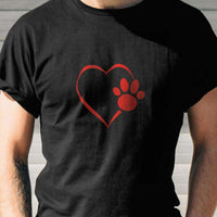 Load image into Gallery viewer, Designs by MyUtopia Shout Out:Heart Dog Paw Ultra Cotton Unisex T-Shirt
