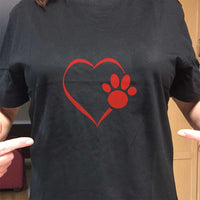 Load image into Gallery viewer, Designs by MyUtopia Shout Out:Heart Dog Paw Ultra Cotton Unisex T-Shirt
