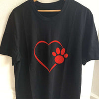 Load image into Gallery viewer, Designs by MyUtopia Shout Out:Heart Dog Paw Ultra Cotton Unisex T-Shirt
