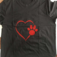 Load image into Gallery viewer, Designs by MyUtopia Shout Out:Heart Dog Paw Ultra Cotton Unisex T-Shirt
