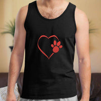 Load image into Gallery viewer, Designs by MyUtopia Shout Out:Heart Dog Paw Ultra Cotton Unisex Tank Top
