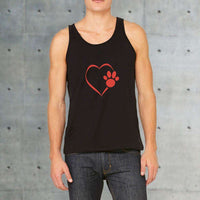 Load image into Gallery viewer, Designs by MyUtopia Shout Out:Heart Dog Paw Ultra Cotton Unisex Tank Top
