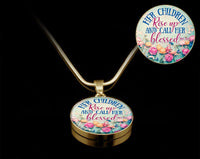 Load image into Gallery viewer, Designs by MyUtopia Shout Out:Her Children Rise Up and Call Her Blessed Prov 31:28 Liquid Glass Personalized Locket Necklace
