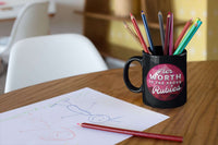 Load image into Gallery viewer, Designs by MyUtopia Shout Out:Her Worth Is Far Above Rubies Ceramic Coffee Mug - Black
