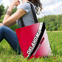 Load image into Gallery viewer, Designs by MyUtopia Shout Out:#HereComesTheBoomer Oklahoma Fan Fabric Totebag Reusable Shopping Tote
