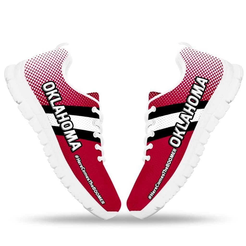 Designs by MyUtopia Shout Out:#HereComesTheBoomer Oklahoma Fan Running Shoes