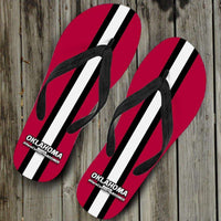 Load image into Gallery viewer, Designs by MyUtopia Shout Out:#HereComesTheBoomer Oklahoma Flip Flops

