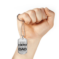 Load image into Gallery viewer, Designs by MyUtopia Shout Out:Hero Dad Personalized Engravable Keepsake Dog Tag Necklace
