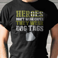 Load image into Gallery viewer, Designs by MyUtopia Shout Out:Heroes Don&#39;t Wear Capes Adult Unisex Cotton Short Sleeve T-Shirt
