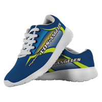 Load image into Gallery viewer, Designs by MyUtopia Shout Out:#HighBoltage L.A. Fan Inspired Z Stripe Running Shoes,Mens US 5 / Blue/Gold,Running Shoes

