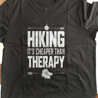 Load image into Gallery viewer, Designs by MyUtopia Shout Out:Hiking Cheaper Than Therapy Adult Unisex T-Shirt
